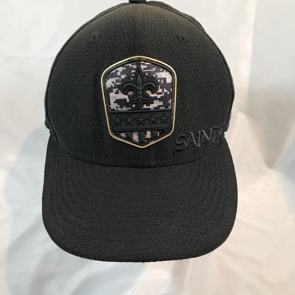 19 New Era Black New Orleans Saints Salute to Service 59FIFTY Fitted 7 5/8Hat